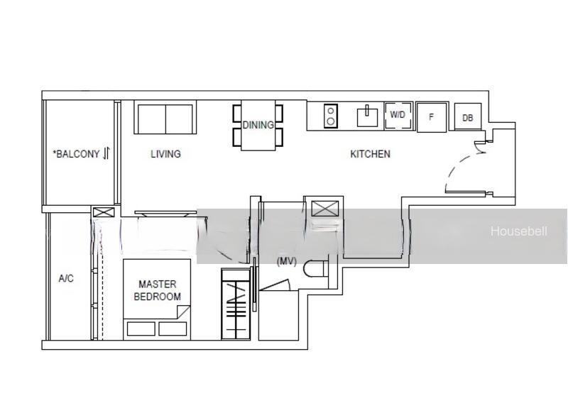 Bagnall Haus, S$ 1,367,000 (可协商价格), 495 sqft, 公寓 - Condominium