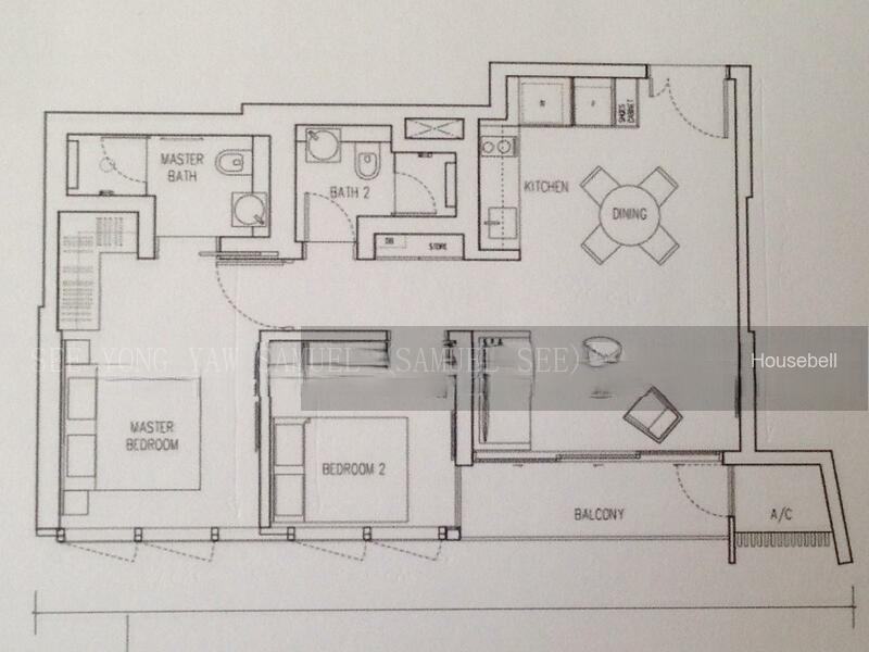 Echelon, S$ 5,500 /mo, 732 sqft, Condos - Condominium