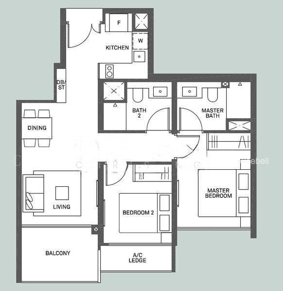 The Clement Canopy, S$ 1,490,000 (可协商价格), 731 sqft, 公寓 - Apartment