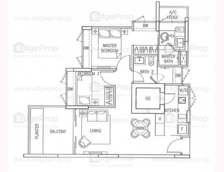 The Mezzo, S$ 3,900 (可协商价格) /月, 840 sqft, 公寓 - Apartment