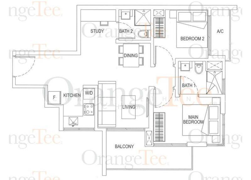Neem Tree, S$ 3,800 (最低价格) /月, 710 sqft, 公寓 - Apartment