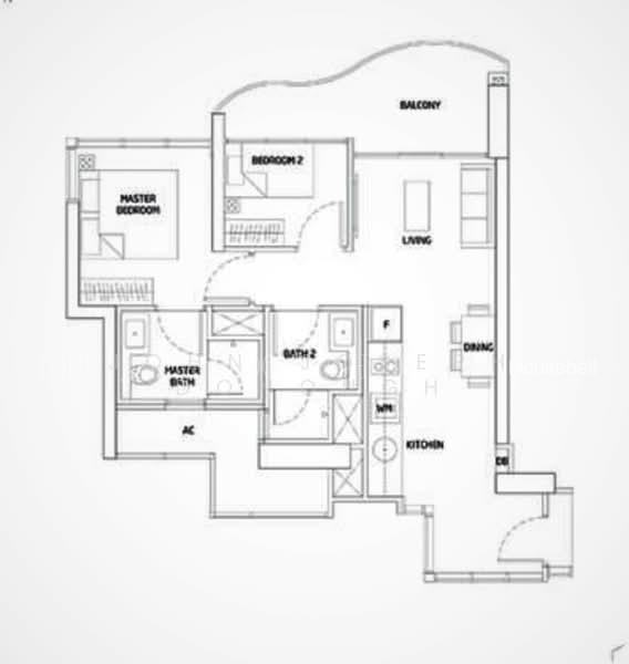Queens Peak, S$ 1,900,000 (可协商价格), 775 sqft, 公寓 - Condominium