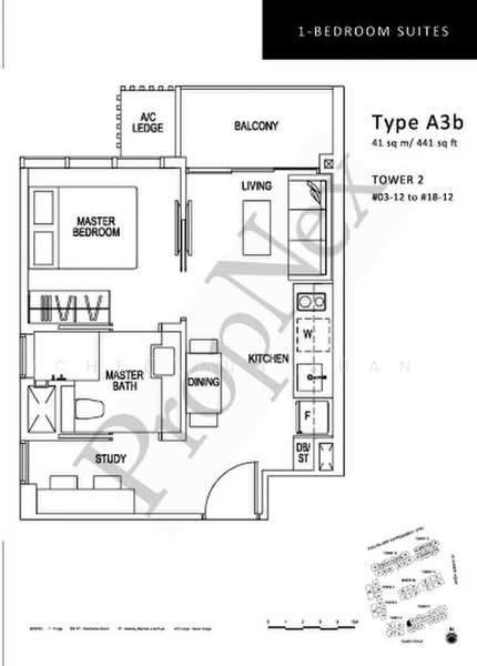 Sims Urban Oasis, S$ 3,500 (最低价格) /月, 441 sqft, 公寓 - Condominium