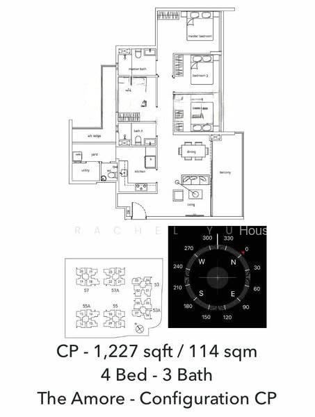 The Amore, S$ 4,500 (最低价格) /月, 1,227 sqft, 公寓 - Excutive Condominium