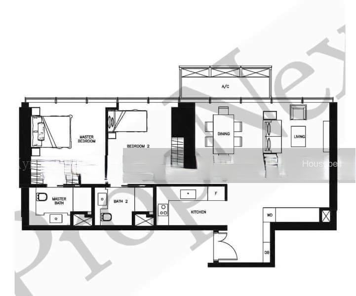 Wallich Residence, S$ 3,780,000 (可协商价格), 1,098 sqft, 公寓 - Condominium