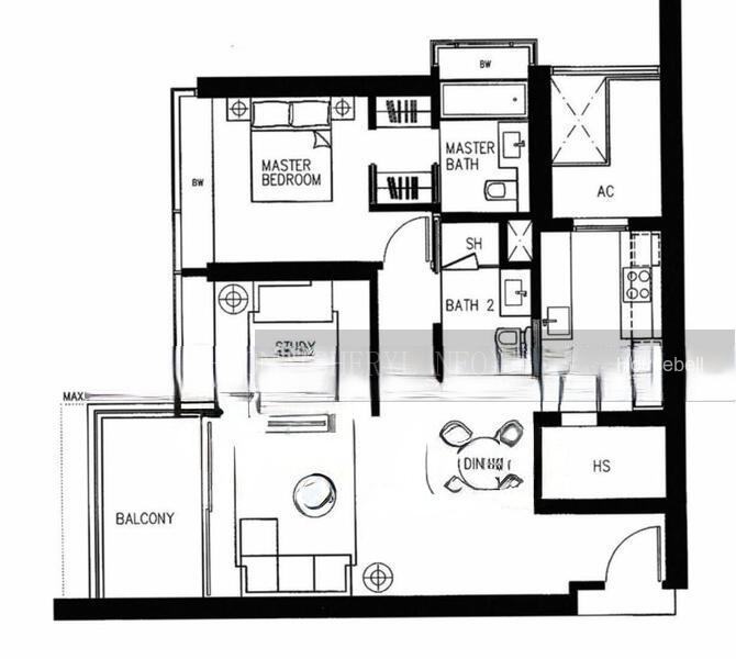 Concourse Skyline, S$ 2,398,000, 1,119 sqft, Condos - Condominium