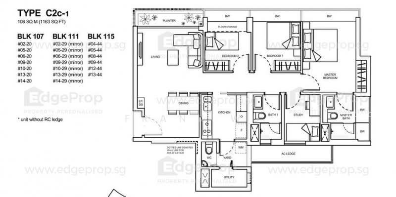 The Palette, S$ 4,600 /mo, 1,163 sqft, Condos - Condominium
