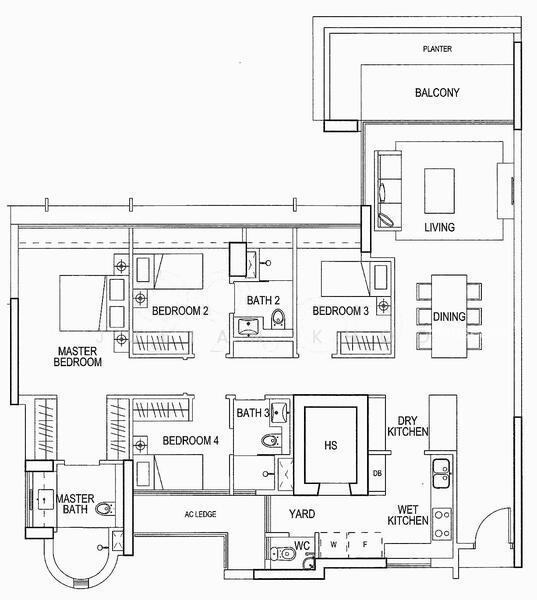 No Owner! Attached Bathroom @ Double Bay Residences, S$ 1,300 /mo, 138 sqft, Condos - Condominium