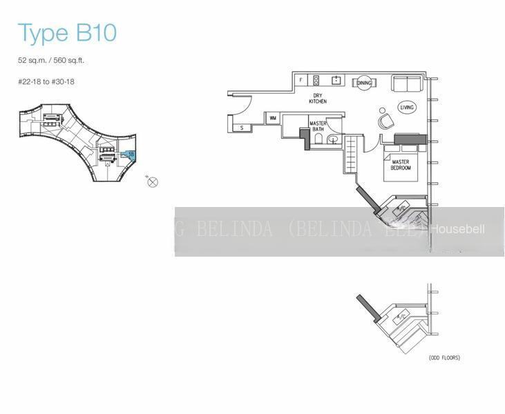 DUO Residences, S$ 1,395,000, 560 sqft, 公寓 - Apartment