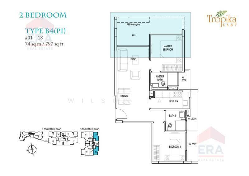 Tropika East, S$ 3,599 /月, 797 sqft, 公寓 - Condominium
