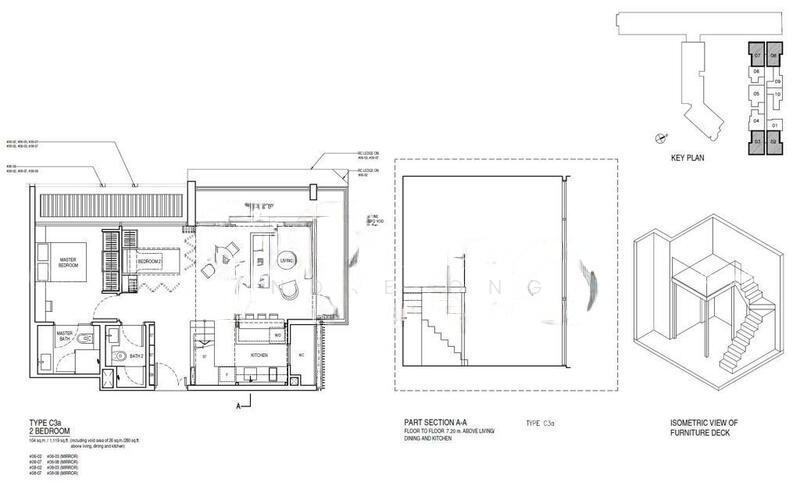 Up@Robertson Quay, S$ 2,320,000 (可协商价格), 1,119 sqft, 公寓 - Condominium
