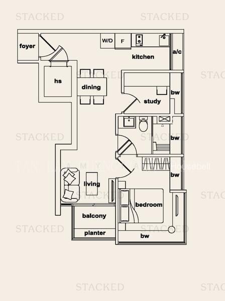 Wilkie 80, S$ 998,000 (最低价格), 560 sqft, 公寓 - Apartment