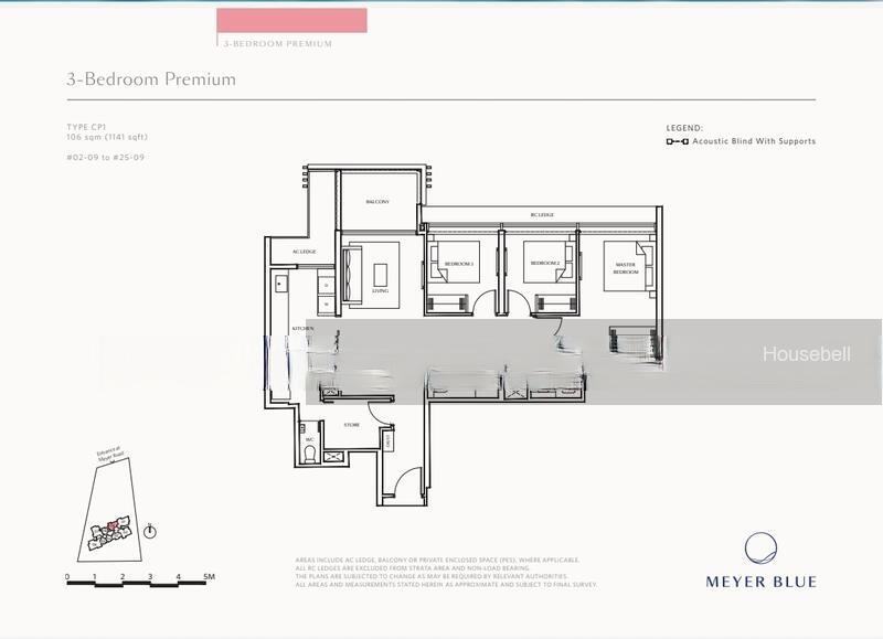 MEYER BLUE, S$ 3,551,000, 1,141 sqft, 公寓 - Condominium