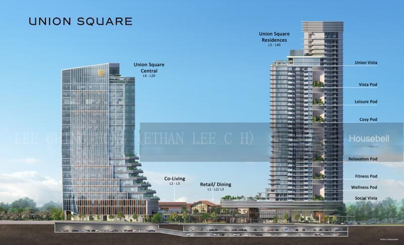 Union Square Residences, S$ 4,158,000, 1,518 sqft, 公寓 - Apartment