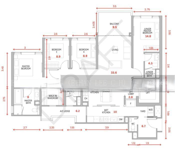 Union Square Residences, S$ 4,158,000, 1,518 sqft, 公寓 - Apartment