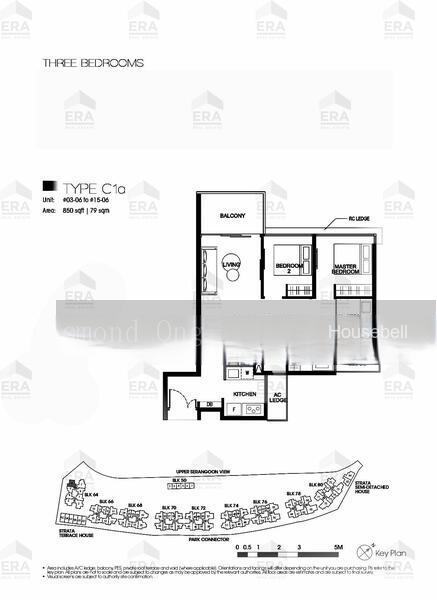 Kingsford Waterbay, S$ 1,288,888, 850 sqft, 公寓 - Condominium