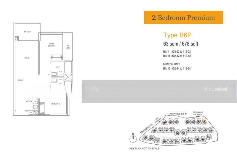 Treasure at Tampines, S$ 1,200,000 (可协商价格), 678 sqft, 公寓 - Condominium