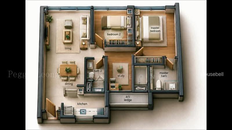 Tree House, S$ 1,230,000 (可协商价格), 807 sqft, 公寓 - Condominium