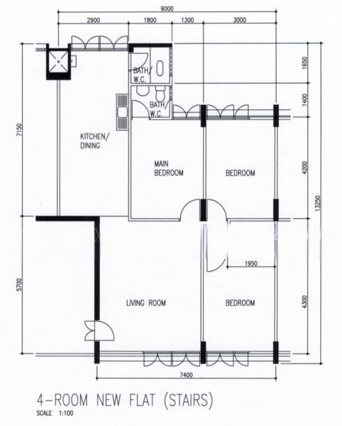 333 Clementi Avenue 2, S$ 700,000, 990 sqft, 组屋 - 4 NG