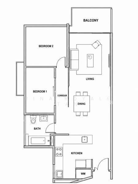 The Rochester Residences, S$ 1,380,000 (可协商价格), 872 sqft, 公寓 - Condominium