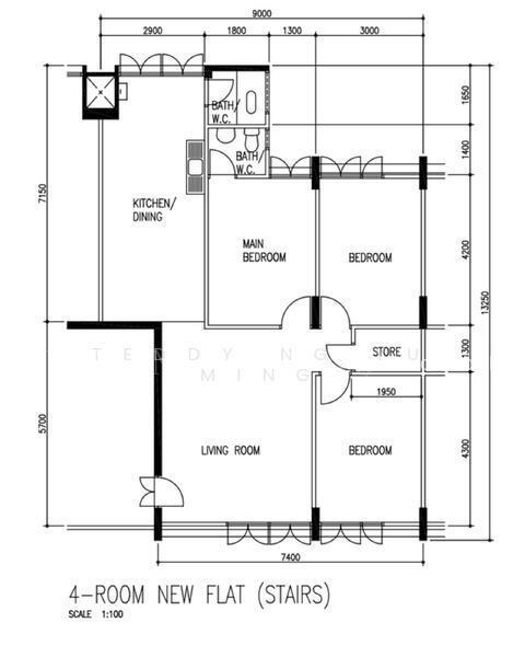 62 New Upper Changi Road, S$ 618,000, 990 sqft, 组屋 - 4 NG