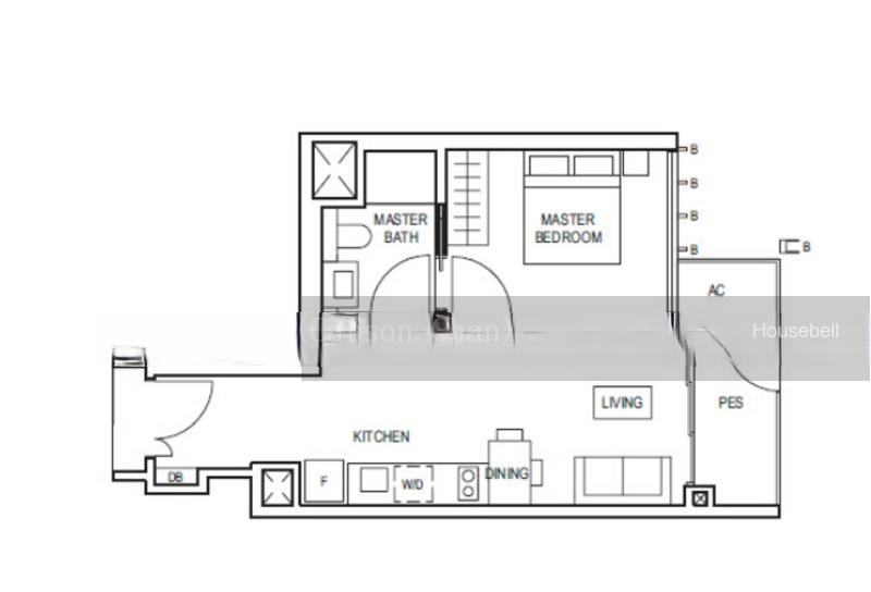 Midwood, S$ 950,000, 484 sqft, 公寓 - Condominium