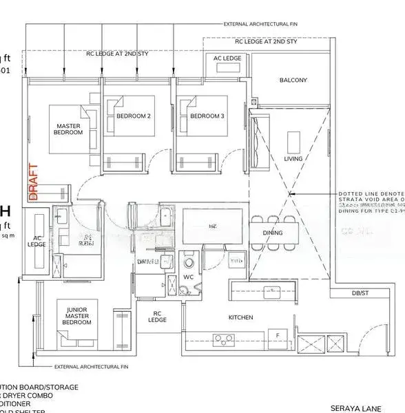 Ardor Residence, S$ 3,388,000, 1,292 sqft, 公寓 - Apartment