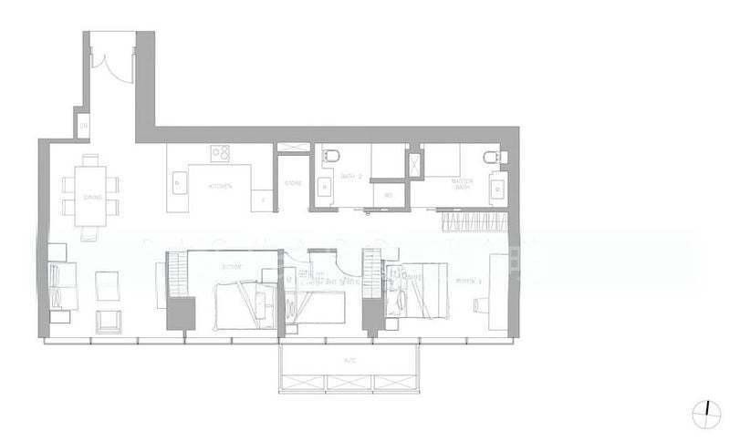 Wallich Residence, S$ 3,888,888, 1,195 sqft, 公寓 - Condominium