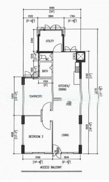 6 Marine Terrace, S$ 510,000, 700 sqft, 组屋 - 3 I