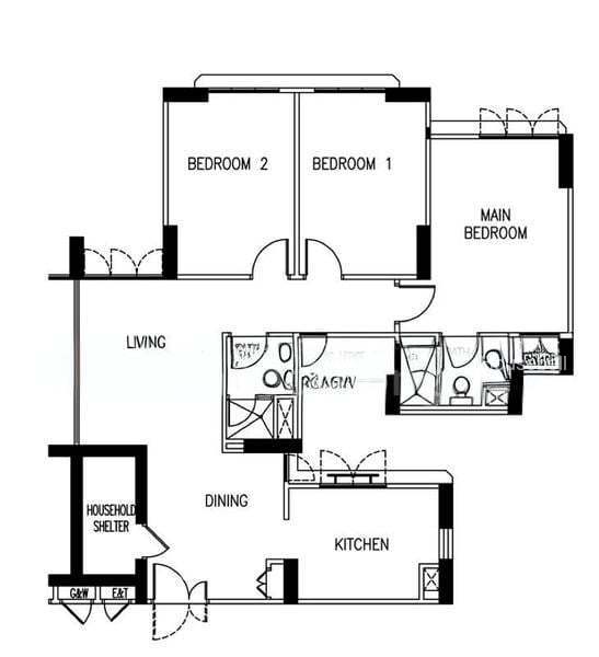 407A Fernvale Road, S$ 3,600 /mo, 1,022 sqft, HDB - 3 I