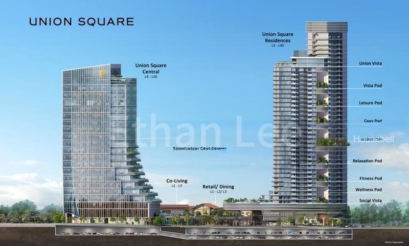 Union Square Residences, S$ 4,158,000, 1,518 sqft, 公寓 - Apartment