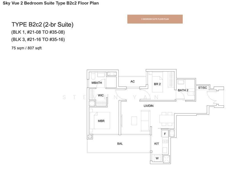 Sky Vue, S$ 4,500 (可协商价格) /月, 807 sqft, 公寓 - Condominium