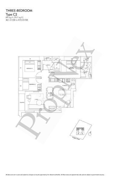 Skysuites @ Anson, S$ 2,650,000, 957 sqft, 公寓 - Condominium