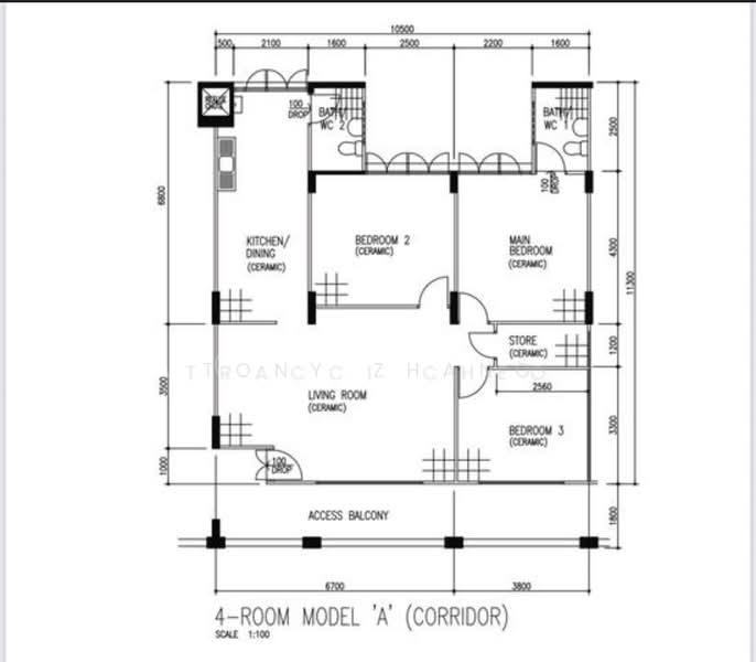 113 Simei Street 1, S$ 670,000 (Negotiable), 1,109 sqft, HDB - 4 A