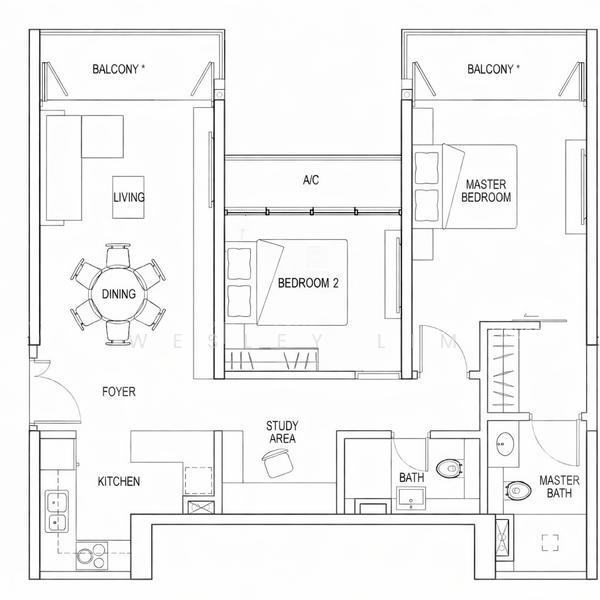 Kallang Riverside, S$ 2,299,999, 1,033 sqft, 公寓 - Condominium
