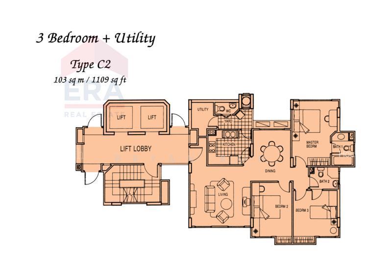 Tanglin Regency, S$ 2,000,000, 1,109 sqft, 公寓 - Condominium