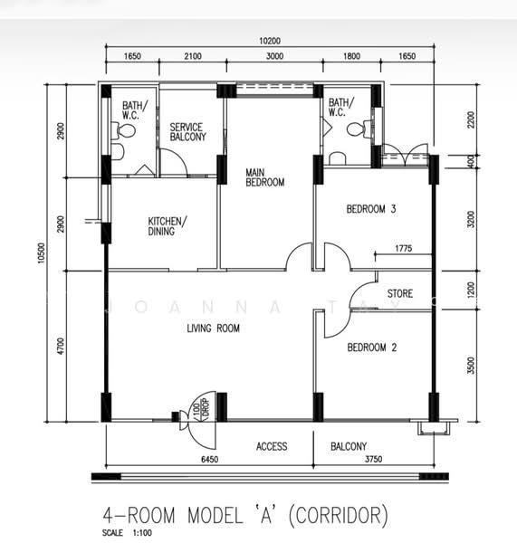 611 Woodlands Ring Road, S$ 530,000 (可协商价格), 1,087 sqft, 组屋 - 4 A