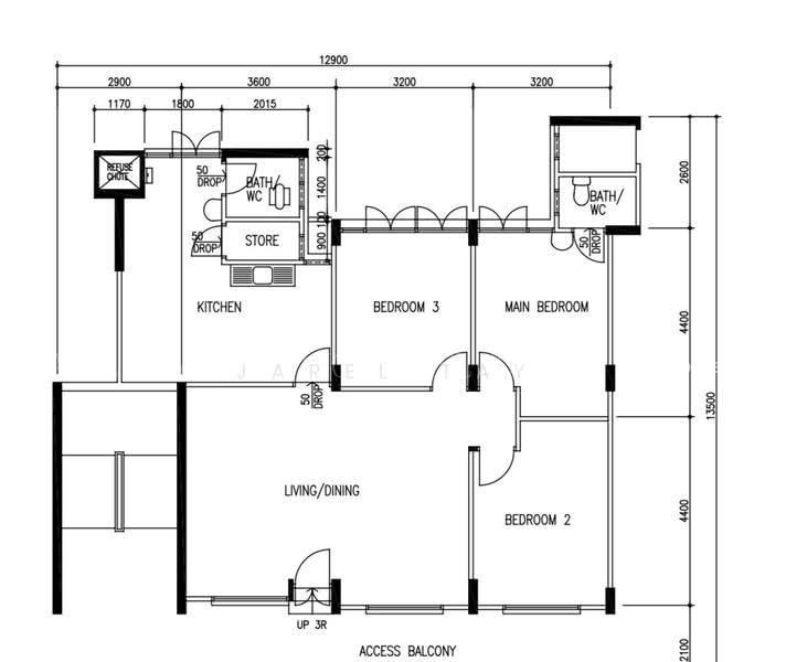 143 Lorong 2 Toa Payoh, S$ 900 /月, 组屋 - 4 A