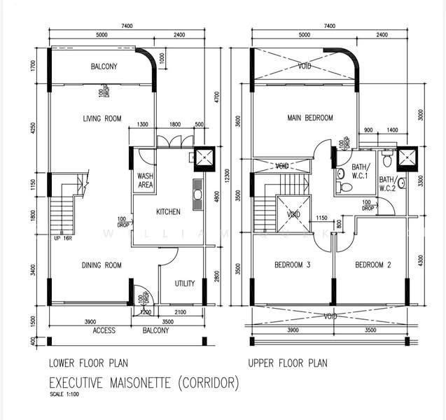 705 Hougang Avenue 2, S$ 949,000 (可协商价格), 1,593 sqft, 组屋 - Executive Maisonette
