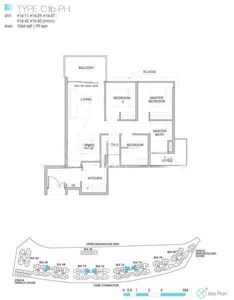 Kingsford Waterbay, S$ 1,580,000, 1,066 sqft, 公寓 - Condominium