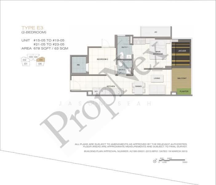 Forte Suites, S$ 1,300,000, 678 sqft, 公寓 - Condominium