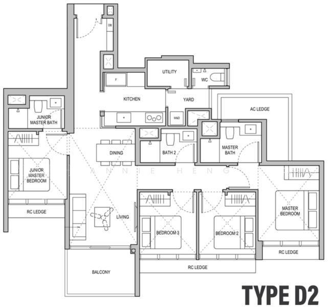 Lentoria, S$ 2,159,000, 936 sqft, 公寓 - Condominium