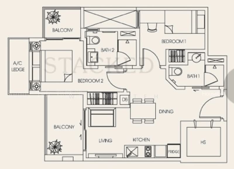 The Urbanite, S$ 1,180,000 (Negotiable), 657 sqft, Condos - Condominium