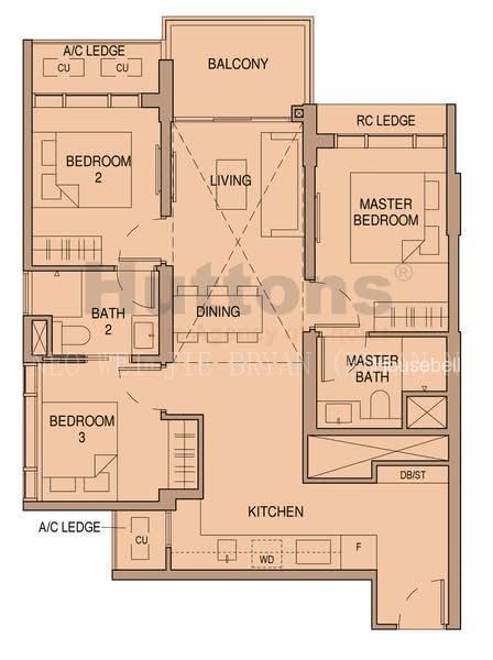 Sceneca Residence, S$ 2,150,000, 904 sqft, 公寓 - Condominium