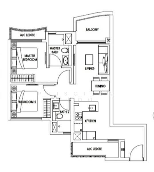 Sky Green, S$ 1,680,000 (可协商价格), 797 sqft, 公寓 - Condominium