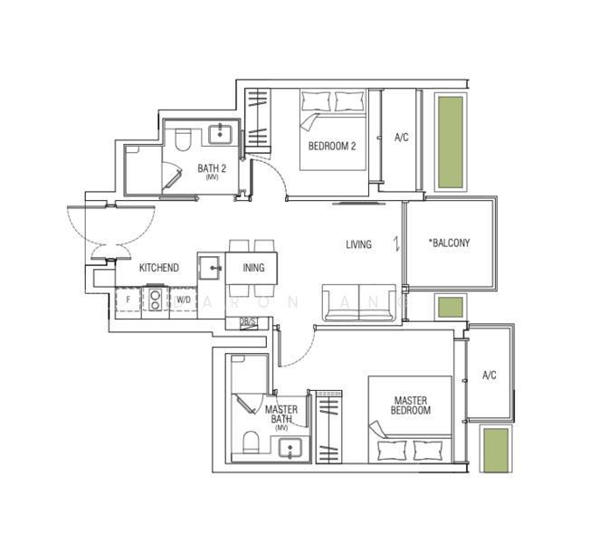 Undervalued Freehold, Cheaper than Leasehold New Condo, S$ 1,938,888, 678 sqft, 公寓 - Condominium