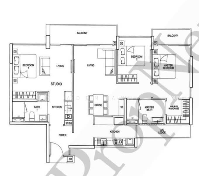 Riverparc Residence, S$ 1,749,999, 1,227 sqft, 公寓 - Executive Condominium