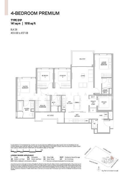 Union Square Residences, S$ 4,153,000, 1,518 sqft, 公寓 - Condominium