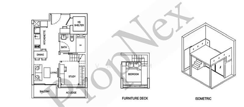 Urban Vista, S$ 725,000, 441 sqft, 公寓 - Condominium