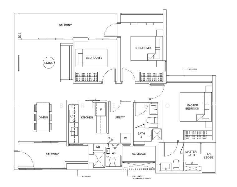 The Criterion, S$ 1,530,000 (可协商价格), 1,098 sqft, 公寓 - Excutive Condominium